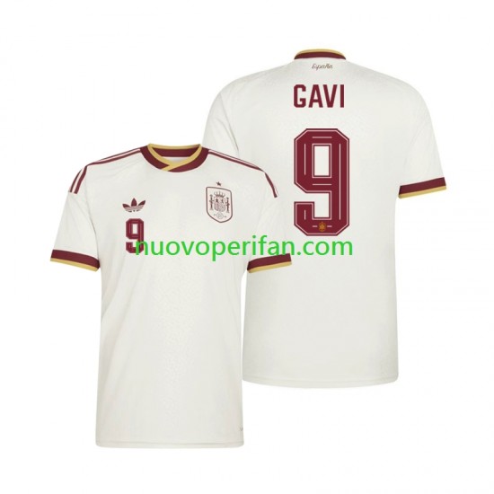 Maglie da Calcio Spagna Gavi 9 Uomo Trasferta Tenuta Mondiali 2026 Maniche Corte