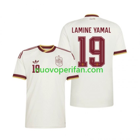 Maglie da Calcio Spagna Lamine Yamal 19 Uomo Trasferta Tenuta Mondiali 2026 Maniche Corte