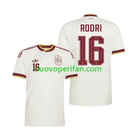 Maglie da Calcio Spagna Rodri 16 Uomo Trasferta Tenuta Mondiali 2026 Maniche Corte