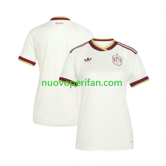 Maglie da Calcio Spagna Donna Trasferta Tenuta Mondiali 2026 Maniche Corte
