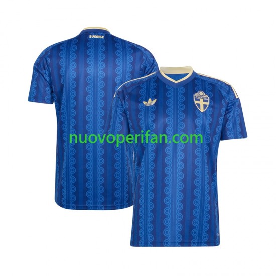 Maglie da Calcio Svezia Uomo Trasferta Tenuta Mondiali 2026 Maniche Corte
