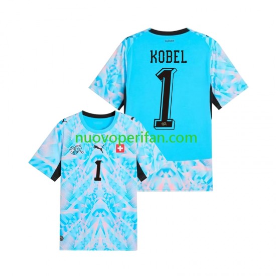 Maglie da Calcio Svizzera Gregor Kobel 1 Portiere Uomo Prima Tenuta Mondiali 2026 Maniche Corte