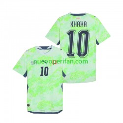 Maglie da Calcio Svizzera Granit Xhaka 10 Uomo Trasferta Tenuta Mondiali 2026 Maniche Corte