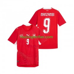 Maglie da Calcio Svizzera Johan Manzambi 9 Uomo Prima Tenuta Mondiali 2026 Maniche Corte