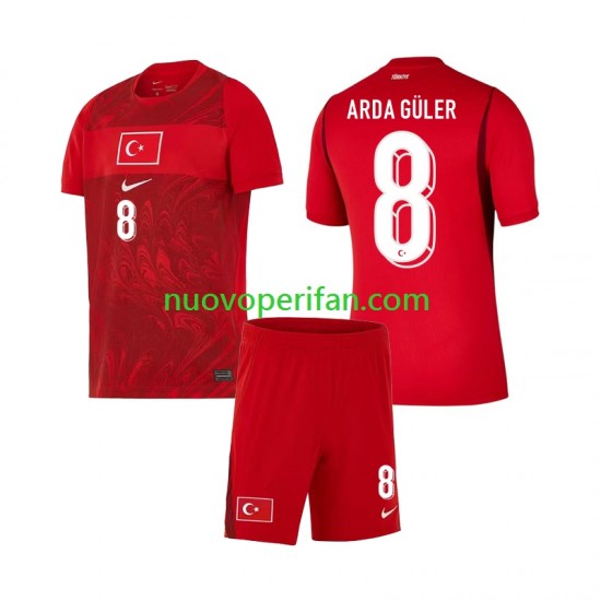 Maglie da Calcio Turchia Arda Guler 8 Bambino Prima Tenuta Mondiali 2026 Maniche Corte
