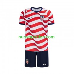 Maglie da Calcio Stati Uniti Bambino Prima Tenuta Mondiali 2026 Maniche Corte