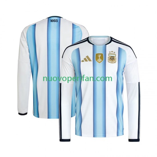 Maglie da Calcio Argentina Uomo Prima Tenuta Mondiali 2026 Maniche Lunghe