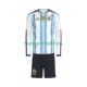 Maglie da Calcio Argentina Bambino Prima Tenuta Mondiali 2026 Maniche Lunghe