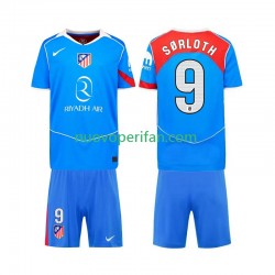 Maglie da Calcio Atlético Madrid Alexander Sorloth 9 Bambino Alternativa Tenuta 2025-2026 Maniche Corte