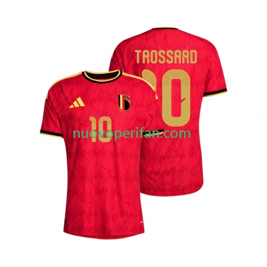 Maglie da Calcio Belgio Leandro Trossard 10 Uomo Prima Tenuta Mondiali 2026 Maniche Corte