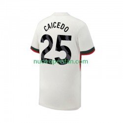 Maglie da Calcio Chelsea Moises Caicedo 25 Uomo Trasferta Tenuta 2025-2026 Maniche Corte