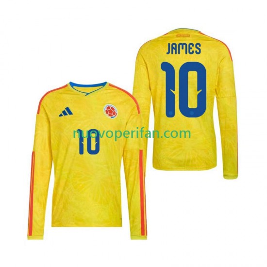 Maglie da Calcio Colombia James Rodriguez 10 Uomo Prima Tenuta Mondiali 2026 Maniche Lunghe