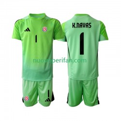 Maglie da Calcio Costa Rica Keylor Navas 1 Portiere Bambino Prima Tenuta 2025 Maniche Corte