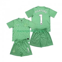 Maglie da Calcio Everton Pickford 1 Portiere Bambino Prima Tenuta 2025-2026 Maniche Corte