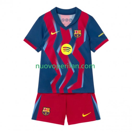 Maglie da Calcio FC Barcelona Bambino Quarta Tenuta 2025-2026 Maniche Corte