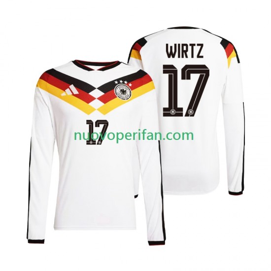 Maglie da Calcio Germania Florian Wirtz 17 Uomo Prima Tenuta Mondiali 2026 Maniche Lunghe