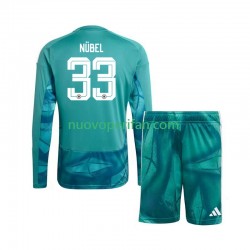Maglie da Calcio Germania Alexander Nubel 33 Portiere Bambino Prima Tenuta Mondiali 2026 Maniche Lunghe