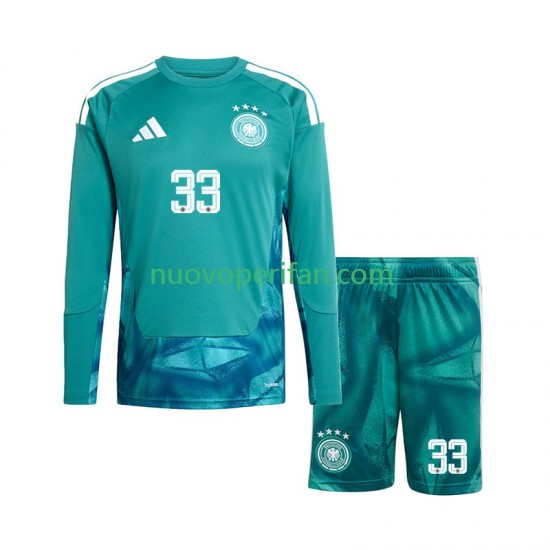 Maglie da Calcio Germania Alexander Nubel 33 Portiere Bambino Prima Tenuta Mondiali 2026 Maniche Lunghe
