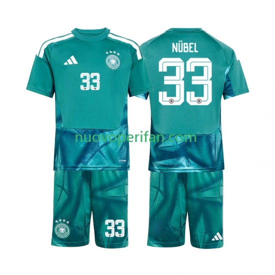 Maglie da Calcio Germania Alexander Nubel 33 Portiere Bambino Prima Tenuta Mondiali 2026 Maniche Corte