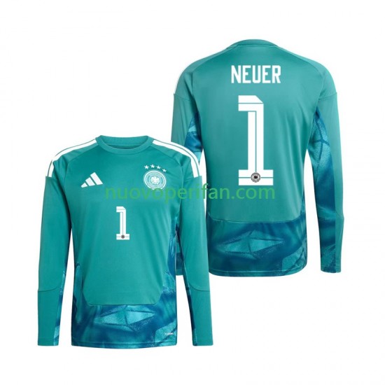 Maglie da Calcio Germania Manuel Neuer 1 Portiere Uomo Prima Tenuta Mondiali 2026 Maniche Lunghe