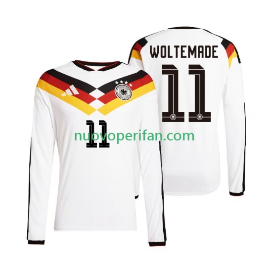 Maglie da Calcio Germania Woltemade 11 Uomo Prima Tenuta Mondiali 2026 Maniche Lunghe