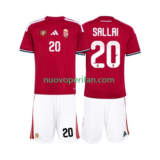 Maglie da Calcio Ungheria Sallai 20 Bambino Prima Tenuta Mondiali 2026 Maniche Corte