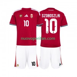 Maglie da Calcio Ungheria Szoboszlai 10 Bambino Prima Tenuta Mondiali 2026 Maniche Corte