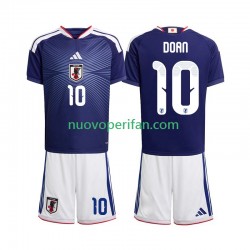Maglie da Calcio Giappone Ritsu Doan 10 Bambino Prima Tenuta Mondiali 2026 Maniche Corte