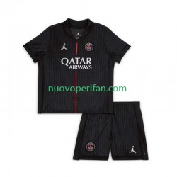 Maglie da Calcio Paris Saint-Germain Bambino Quarta Tenuta 2025-2026 Maniche Corte
