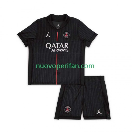 Maglie da Calcio Paris Saint-Germain Bambino Quarta Tenuta 2025-2026 Maniche Corte