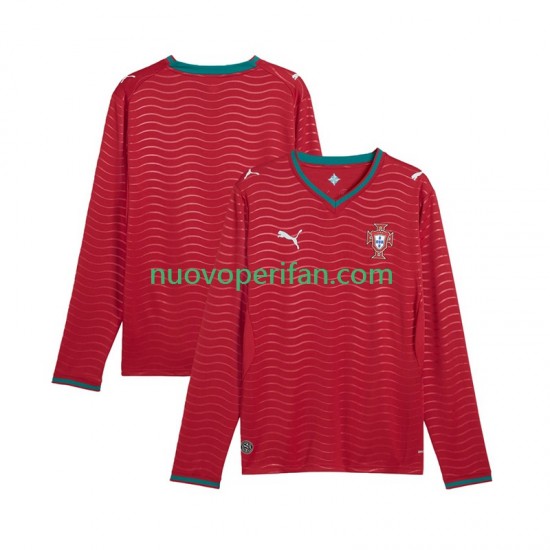 Maglie da Calcio Portogallo Uomo Prima Tenuta Mondiali 2026 Maniche Lunghe