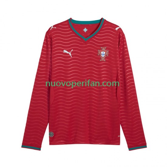 Maglie da Calcio Portogallo Uomo Prima Tenuta Mondiali 2026 Maniche Lunghe
