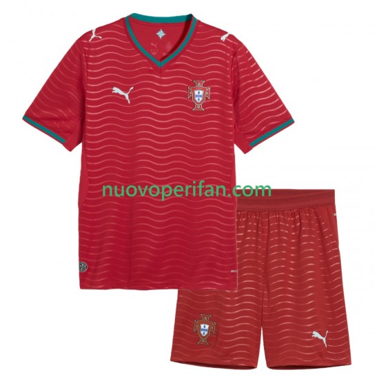 Maglie da Calcio Portogallo Bambino Prima Tenuta Mondiali 2026 Maniche Corte