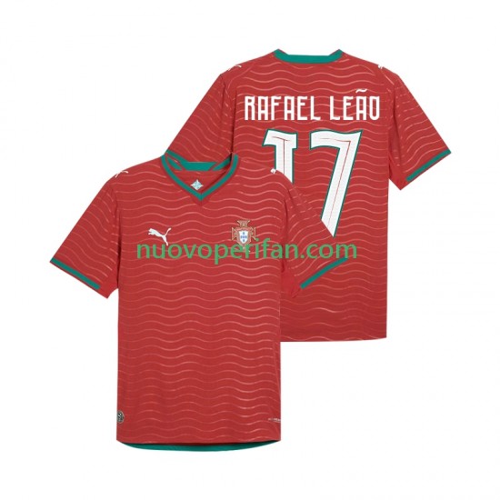 Maglie da Calcio Portogallo Rafael Leao 17 Uomo Prima Tenuta Mondiali 2026 Maniche Corte