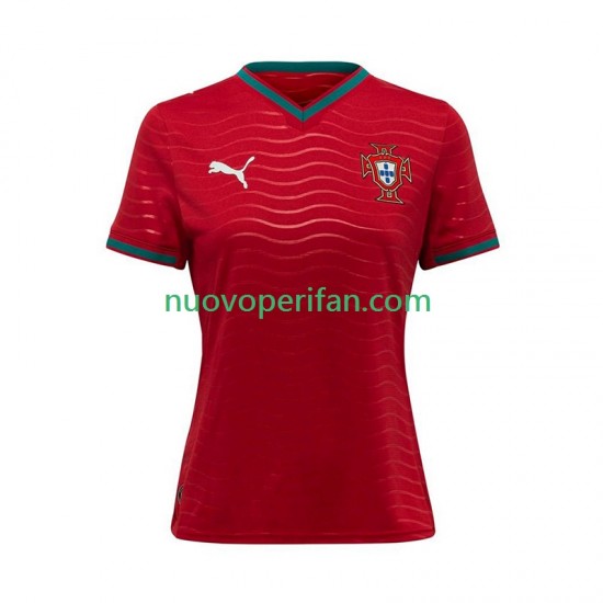 Maglie da Calcio Portogallo Donna Prima Tenuta Mondiali 2026 Maniche Corte