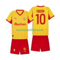Maglie da Calcio RC Lens Florian Thauvin 10 Bambino Prima Tenuta 2025-2026 Maniche Corte