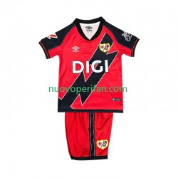 Maglie da Calcio Rayo Vallecano Bambino Trasferta Tenuta 2025-2026 Maniche Corte