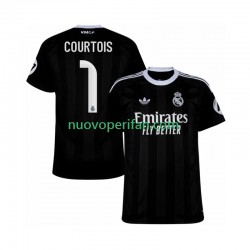 Maglie da Calcio Real Madrid Thibaut Courtois 1 Portiere Uomo Alternativa Tenuta 2025-2026 Maniche Corte