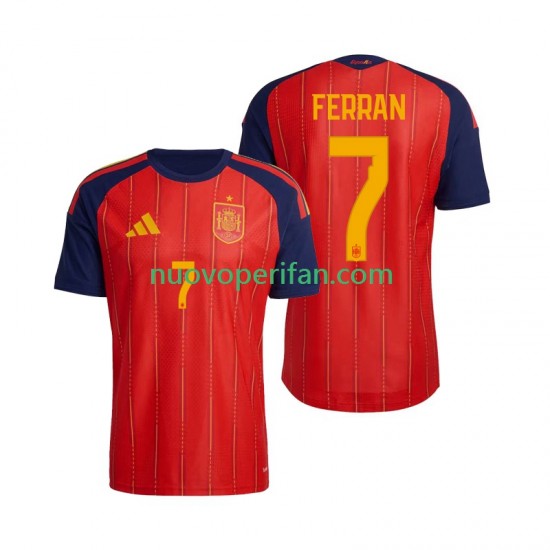 Maglie da Calcio Spagna Ferran Torres 7 Uomo Prima Tenuta Mondiali 2026 Maniche Corte