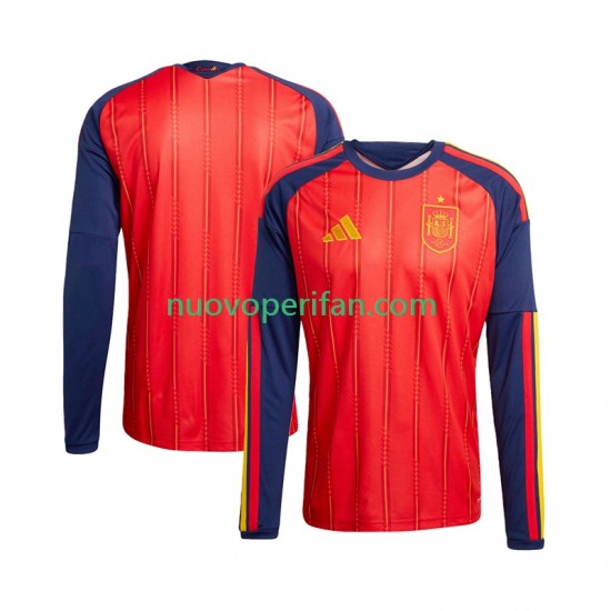 Maglie da Calcio Spagna Uomo Prima Tenuta Mondiali 2026 Maniche Lunghe