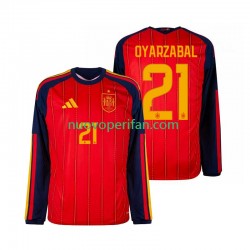 Maglie da Calcio Spagna Mikel Oyarzabal 21 Uomo Prima Tenuta Mondiali 2026 Maniche Lunghe