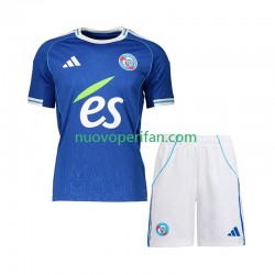 Maglie da Calcio Strasbourg Bambino Prima Tenuta 2025-2026 Maniche Corte