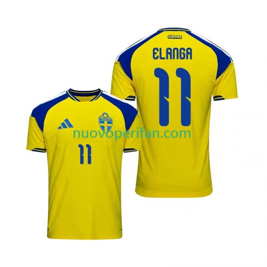 Maglie da Calcio Svezia Anthony Elanga 11 Uomo Prima Tenuta 2026 Maniche Corte