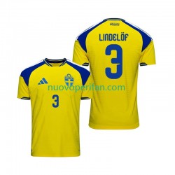 Maglie da Calcio Svezia Victor Lindelof 3 Uomo Prima Tenuta 2026 Maniche Corte