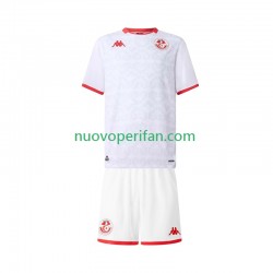 Maglie da Calcio Tunisia Bambino Trasferta Tenuta 2025 Maniche Corte