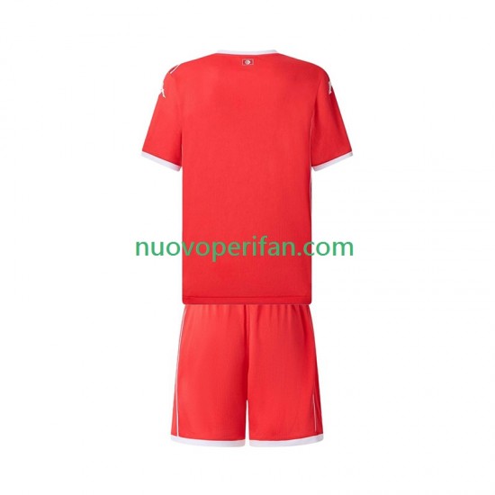 Maglie da Calcio Tunisia Bambino Prima Tenuta 2025 Maniche Corte