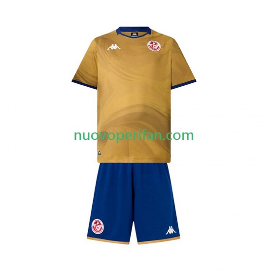 Maglie da Calcio Tunisia Bambino Alternativa Tenuta 2025 Maniche Corte