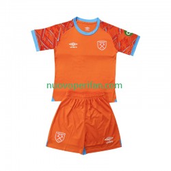 Maglie da Calcio West Ham United Portiere Bambino Trasferta Tenuta 2025-2026 Maniche Corte
