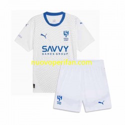 Maglie da Calcio Al-Hilal Bambino Trasferta Tenuta 2024-2025 Maniche Corte