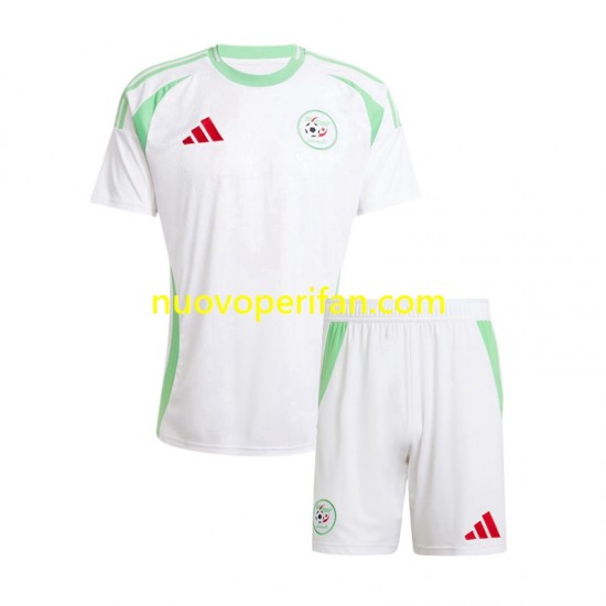 Maglie da Calcio Algeria Bambino Prima Tenuta 2024-2025 Maniche Corte